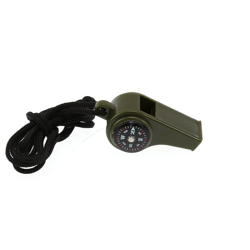 3-in-1 Emergency Survival Whistle With Compass Thermometer For