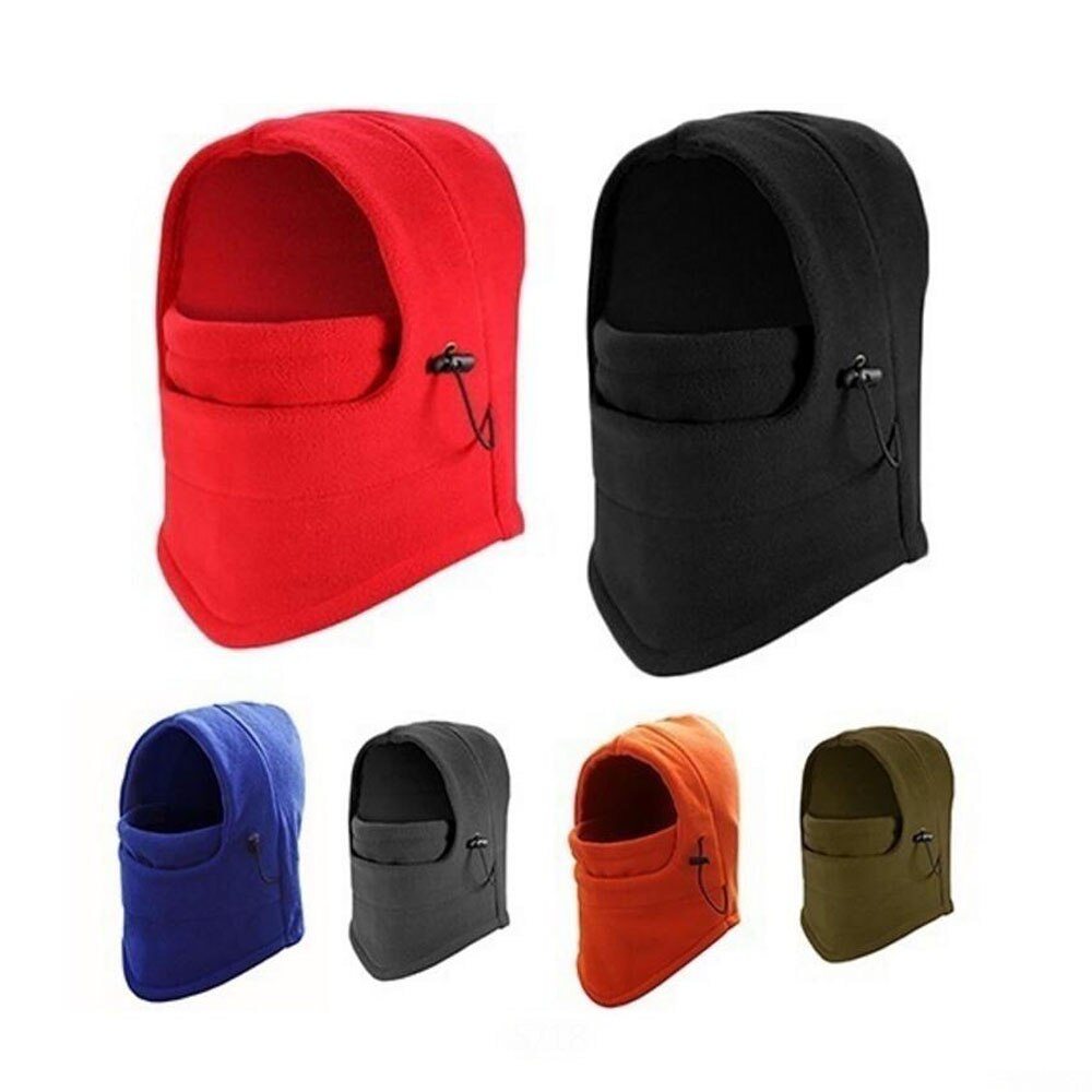 Winter Thermal Fleece Hat Men Neck Warmer Hat Ski Hat Face Scarf Windproof Cap Balaclava Sport Running Cycling Hiking Unisex Hat