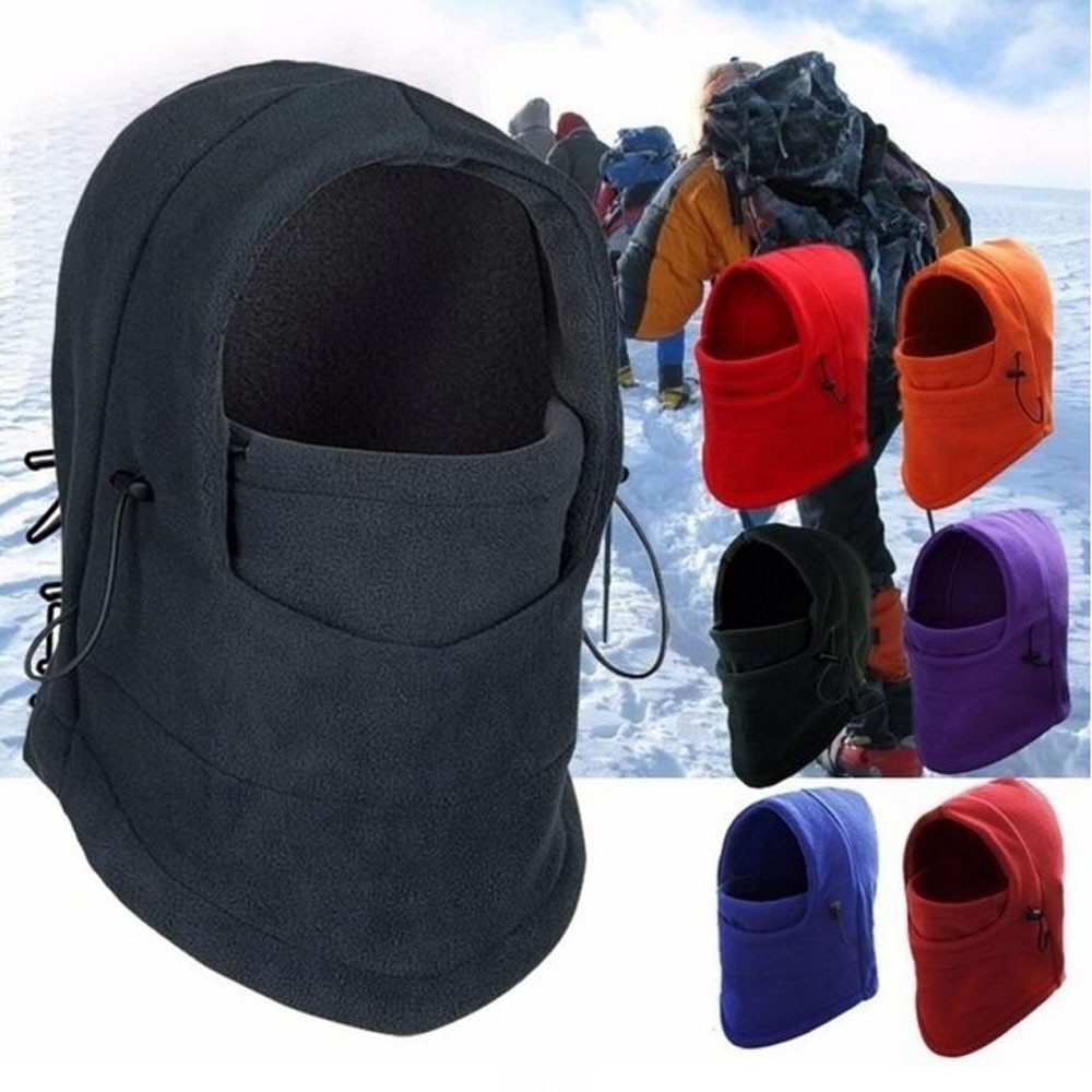 Winter Thermal Fleece Hat Men Neck Warmer Hat Ski Hat Face Scarf Windproof Cap Balaclava Sport Running Cycling Hiking Unisex Hat