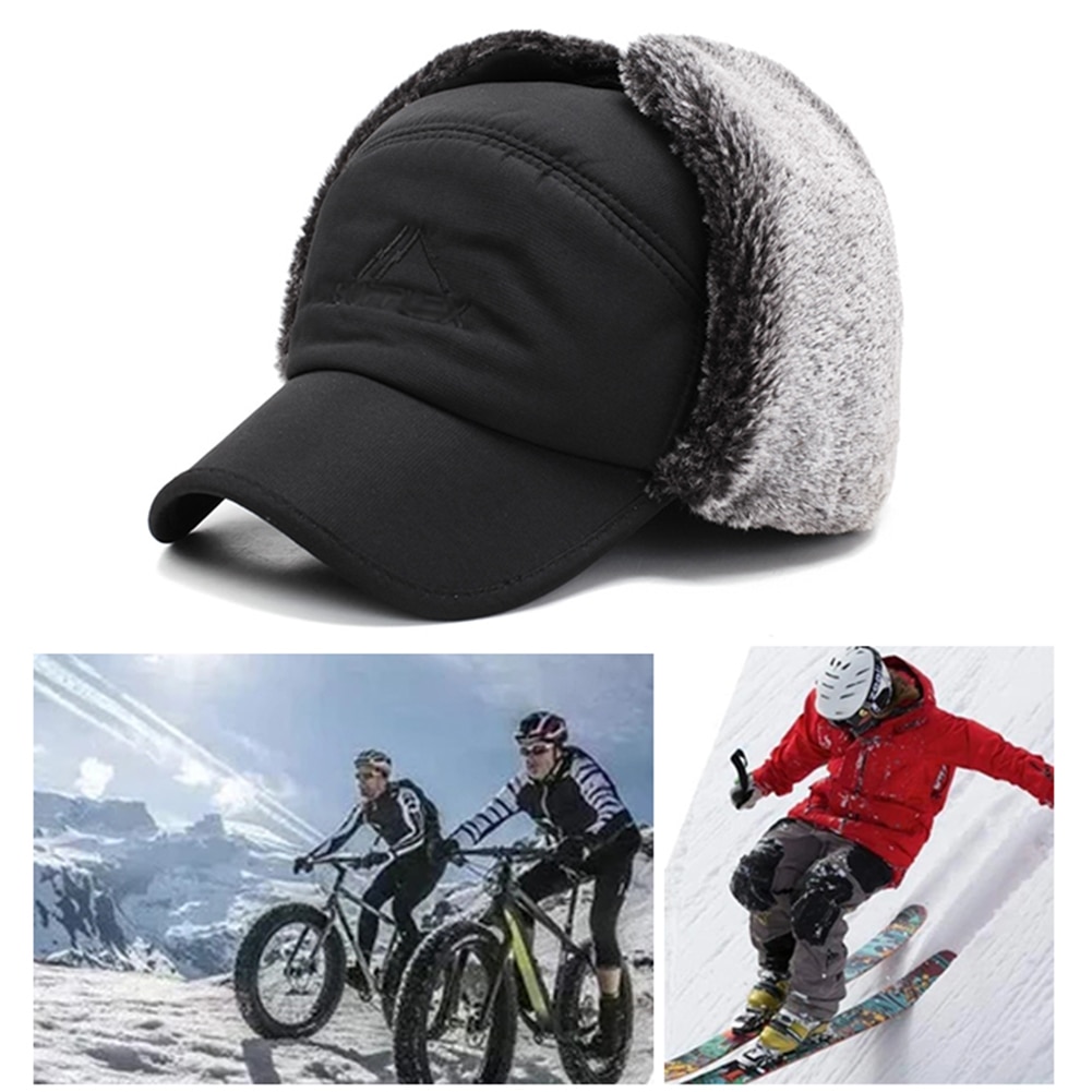 Bomber Hats Pilot Trapper trooper Hat Winter Faux Rabbit Fur Earflap Men High altitude mountain skiing Snow Caps with Masks