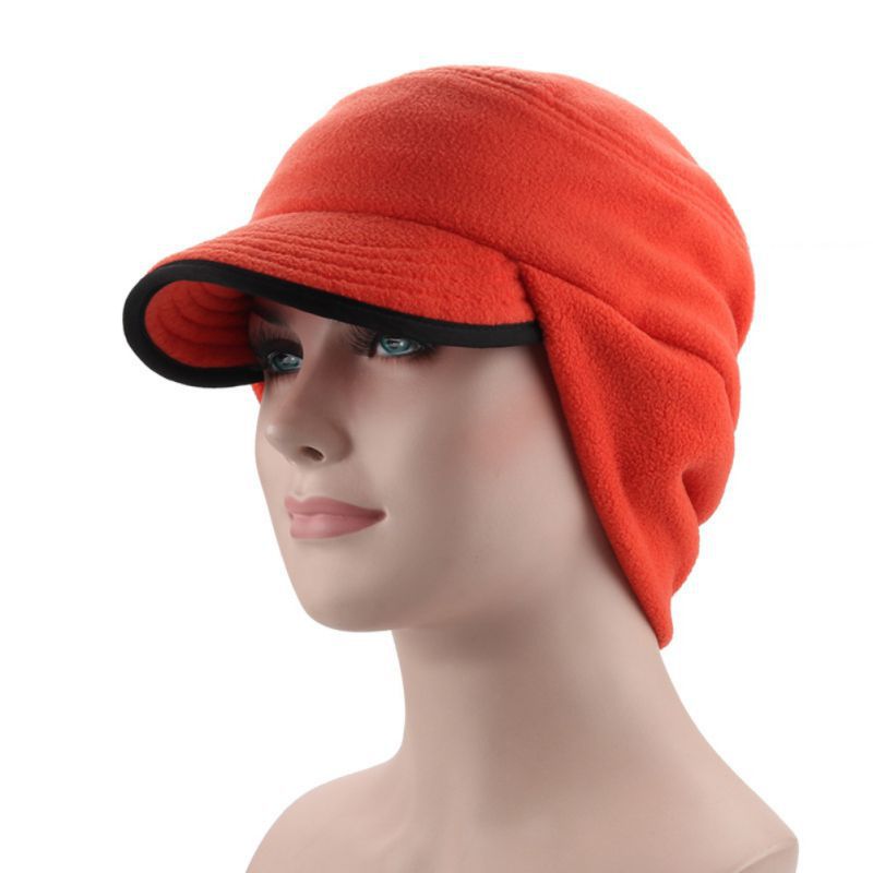 Autumn Winter Men Women Outdoor Fleece Hats Ear Protection Cap Windproof Warm Hats For Ski Climbing Camping