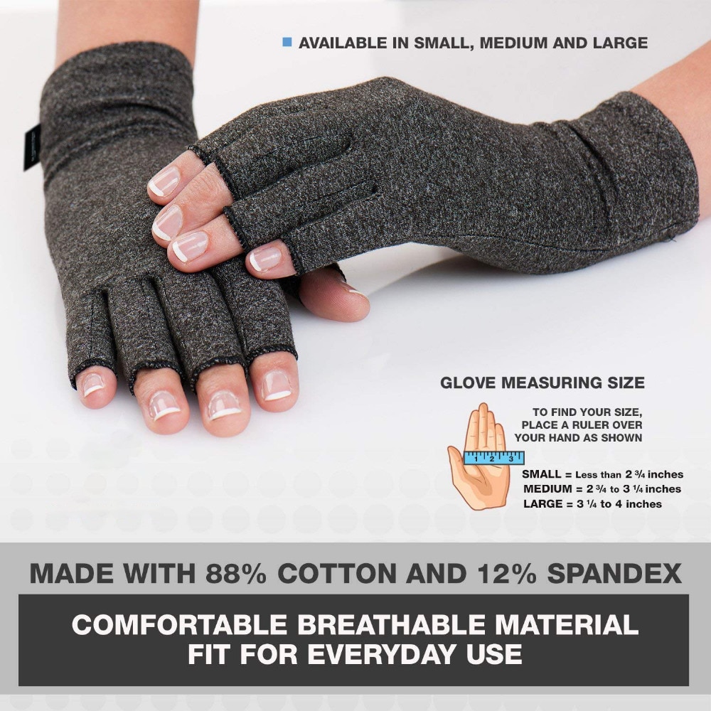 Kyncilor Arhtitis Gloves Tacticos Pain Relief Compression Elastic Running Gloves Men Women Fitness Half Finger Glove For Sports