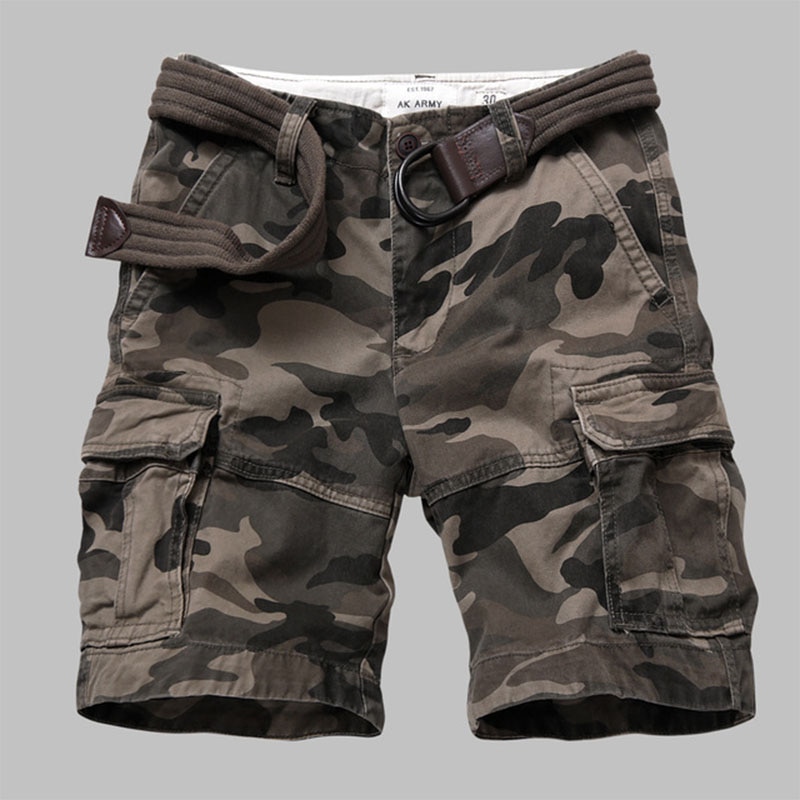 Men Outdoor Camouflage Military Tactical Shorts Wear resistant Breathable Multi-pocket Overalls Climbing Hiking Sports Shorts