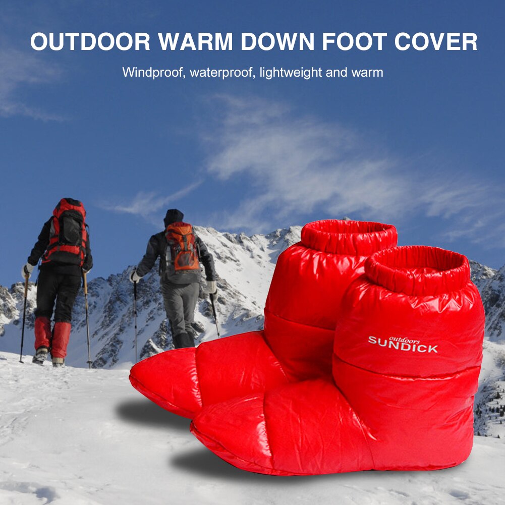 1 Pair Fleece Thermal Shoe Covers Ultra-Light Cycling Skiing Outdoor Winter Waterproof Warm Overshoes Camping Accessories