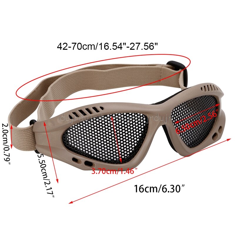 Outdoor Eye Protective Comfortable Airsoft Safety Tactical Glasses Goggles Anti Fog With Metal Mesh 3 Colors N06 dropship