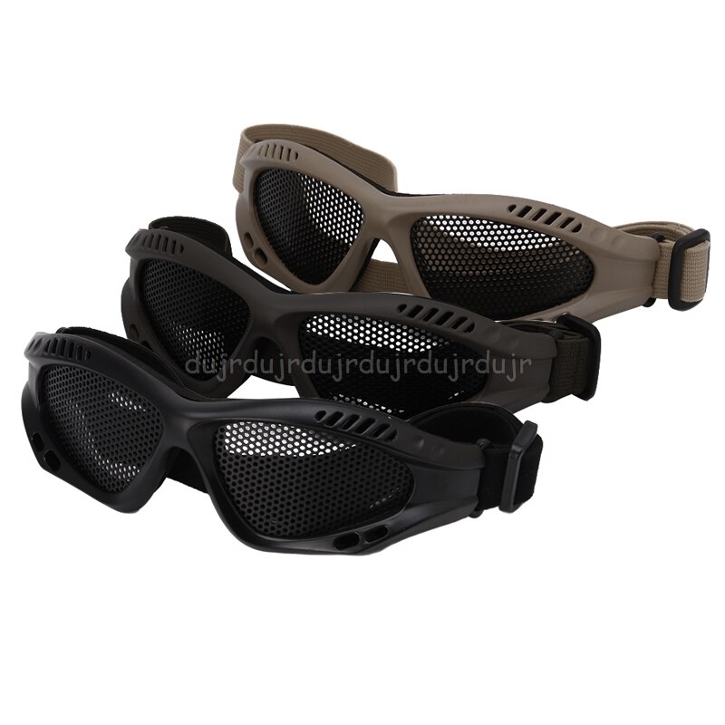 Outdoor Eye Protective Comfortable Airsoft Safety Tactical Glasses Goggles Anti Fog With Metal Mesh 3 Colors N06 dropship