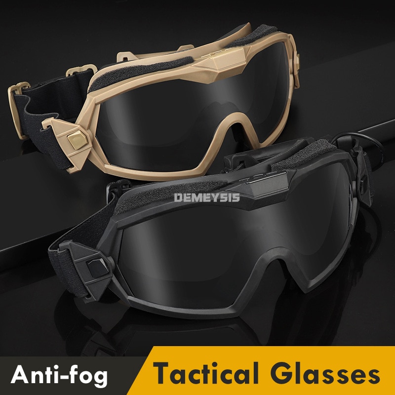 Military Tactical Goggles Shooting Airsoft Paintball Hunting Hiking Glasses Anti-fog Climbing Cycling Cs Combat Wargame Eyewears