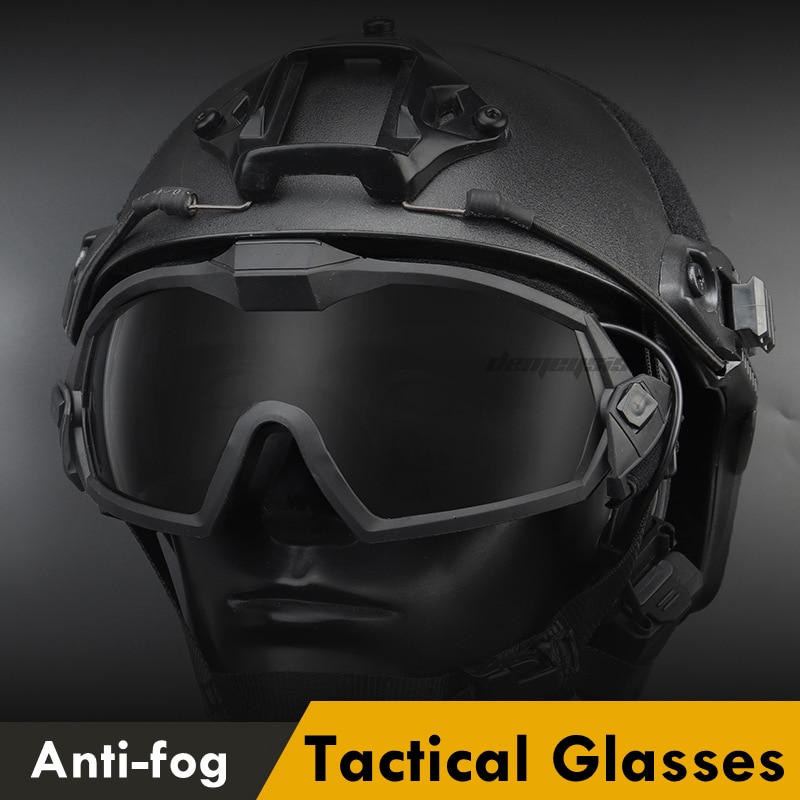 Military Tactical Goggles Shooting Airsoft Paintball Hunting Hiking Glasses Anti-fog Climbing Cycling Cs Combat Wargame Eyewears