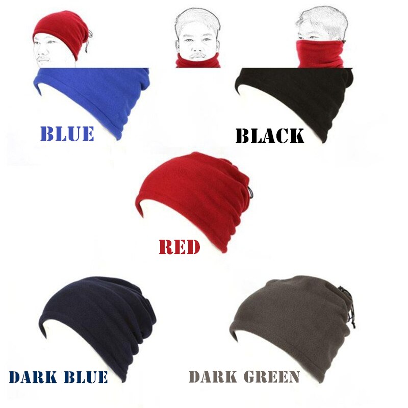 Winter Thermal Warm Scarf for Camping Hiking Headwear Beanie Hat Cap Polar Fleece Neck Tube Ear Warmer Gaiter Face Mask Headband