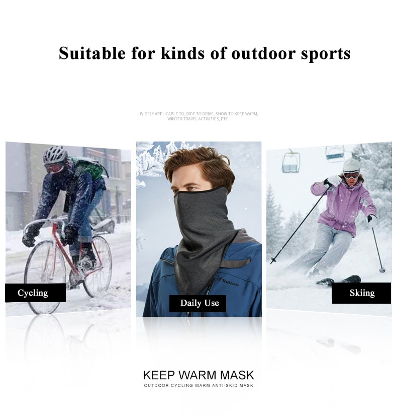 1PC Winter Warm Outdoor Cycling Scarf Windproof Hiking Skiing Snowboard Men Headband MTB Fishing Mask Night Reflection