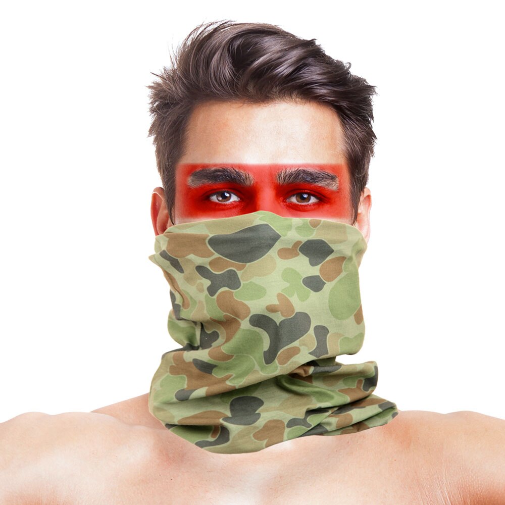 High-Jump Military Camouflage Hiking Scarves Polyester Windproof Neck Warmer Anti UV Tactical Face Mask Bandana Gear Accessories