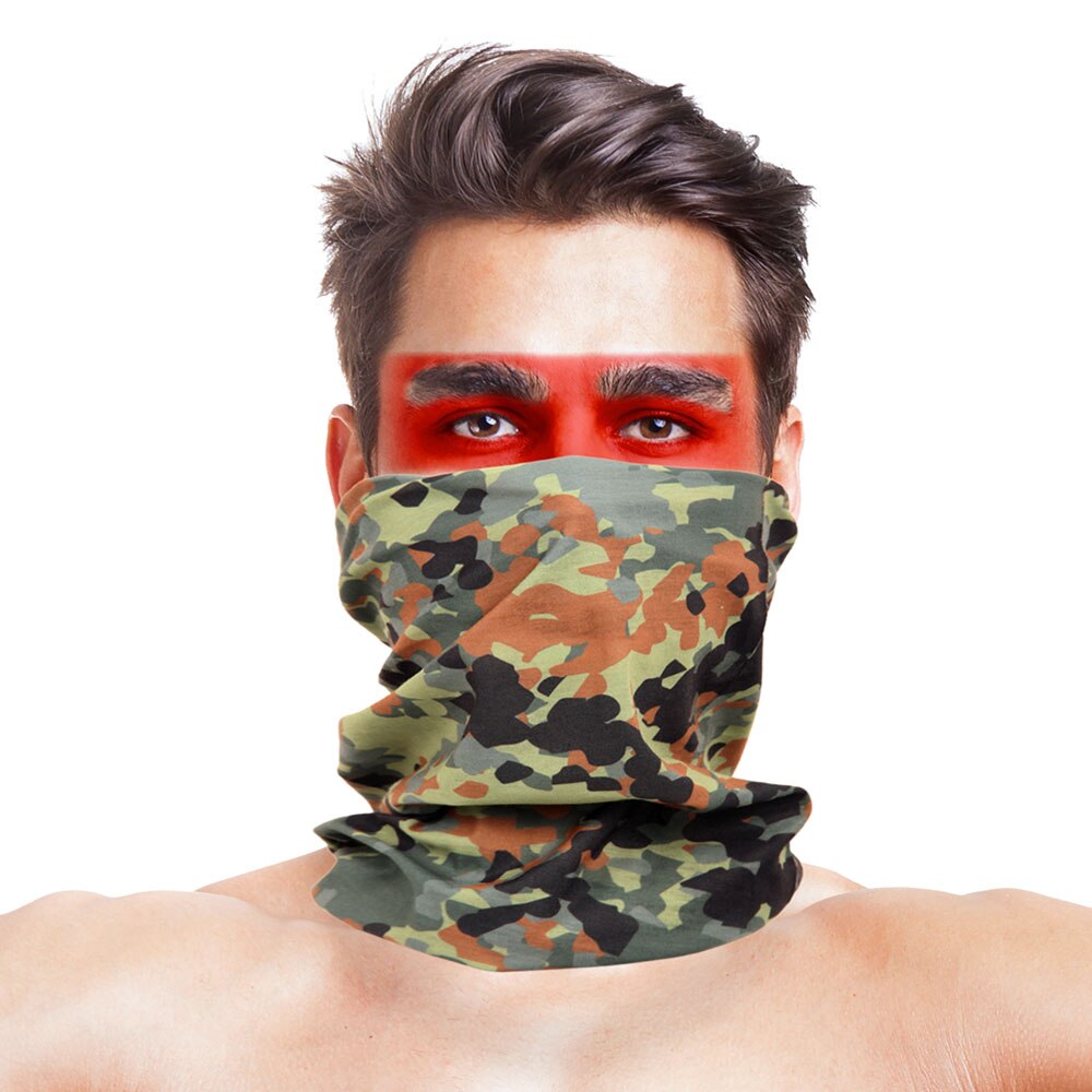 High-Jump Military Camouflage Hiking Scarves Polyester Windproof Neck Warmer Anti UV Tactical Face Mask Bandana Gear Accessories