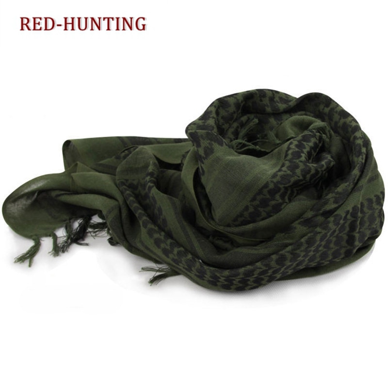 Outdoor Unisex Army Military Tactical Arab Shemag Cotton Scarves Hunting Paintball Head Scarf Face Mesh Desert Bandanas Scarf