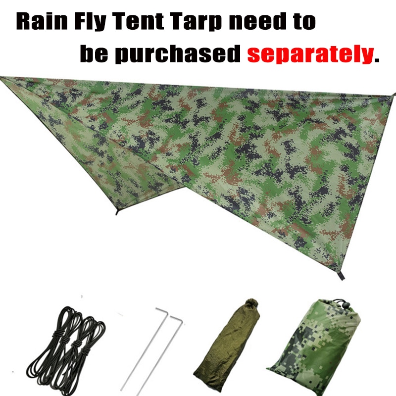 Portable Camping Hammock with Mosquito Net Or  Waterproof Rain Fly Tent Tarp Double Outdoor Lightweight Nylon Hammock