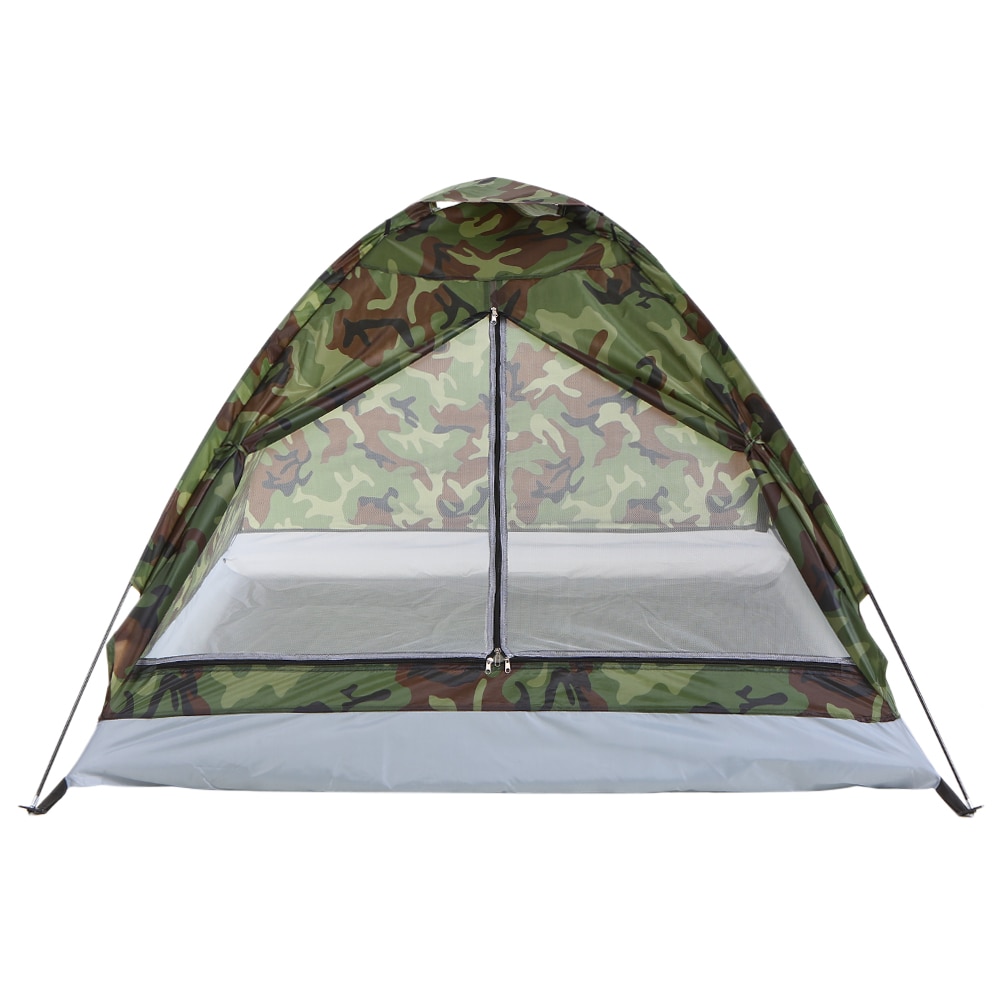TOMSHOO 2 Persons Waterproof  Camping Tent PU1000mm Polyester Fabric Single Layer Tent for Outdoor Travel Hiking 200*130*110cm