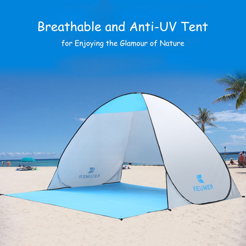 Portable Outdoor Automatic Tent Instant Pop up Camping Tent Travel Beach Tent Anti UV Shelter for Fishing Hiking Picnic