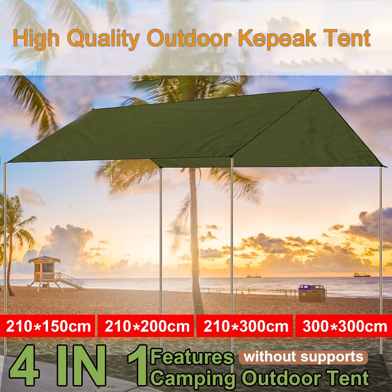 Beach Sun Shelter Tarp Waterproof Tent Shade Ultralight UV Garden Awning Canopy Sunshade Outdoor Camping Hammock Rain Tent