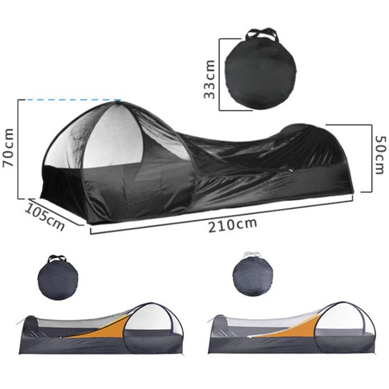 Ultra-light automatic pop-up camping tent. Anti-mosquito awning. Outdoor rest tent. Beach leisure net