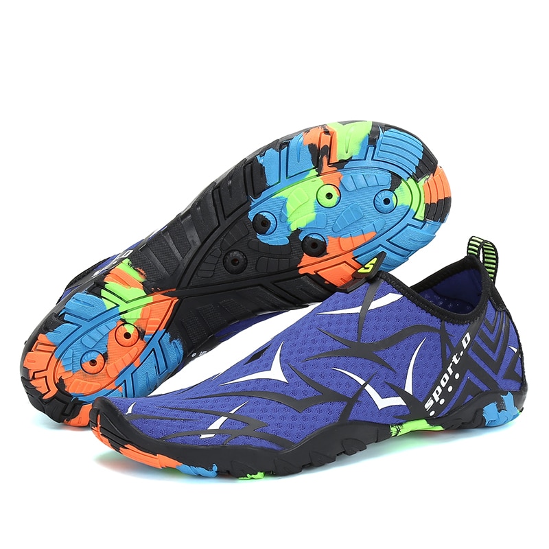 Men Aqua Shoes Summer Breathable Sandals Quick Drying Swimming Water Shoes Women Non Slip Wading Slippers for Beach Sea Vacation