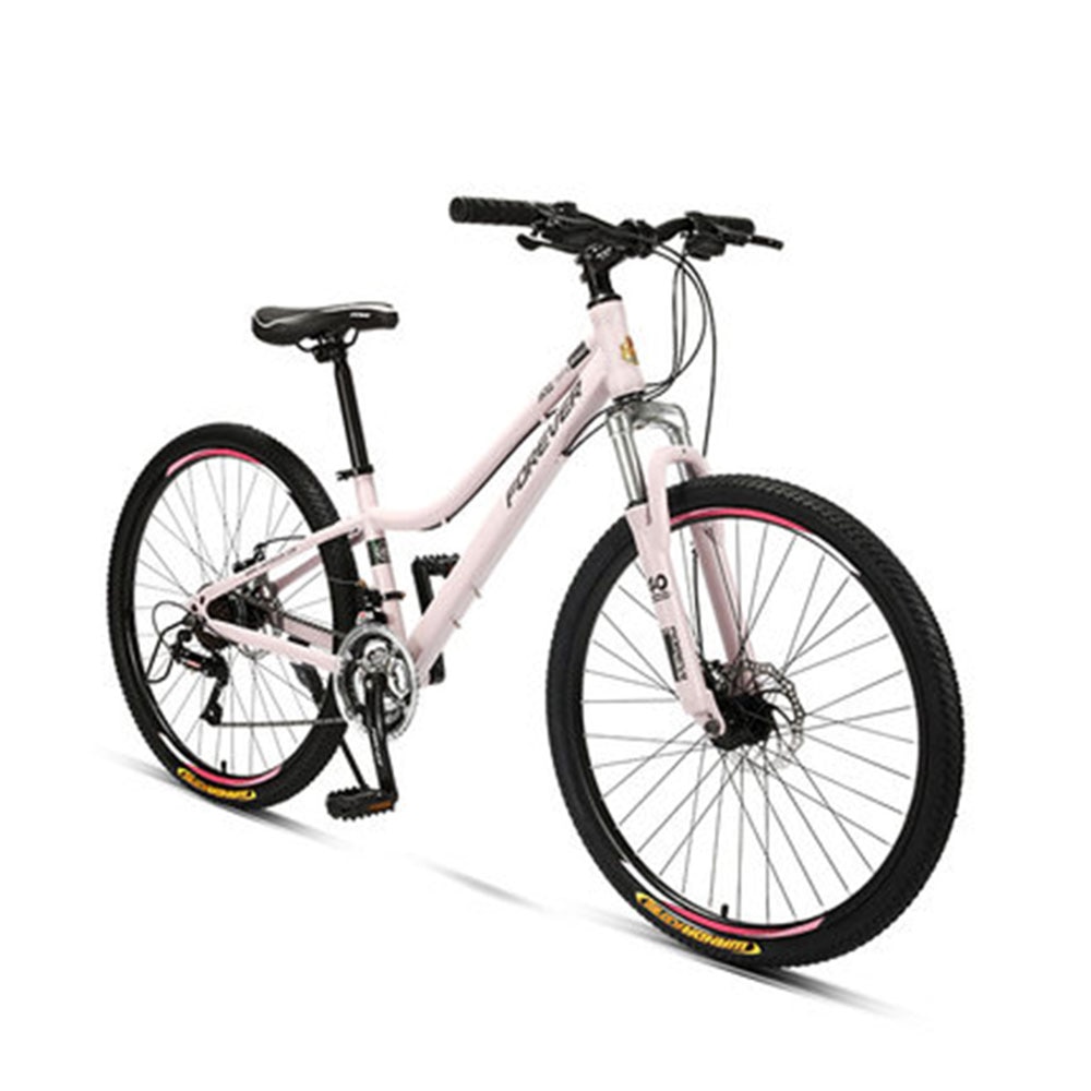 Mountain bike speed-changing women's double shock absorption off-road bicycle 24-speed 26-inch