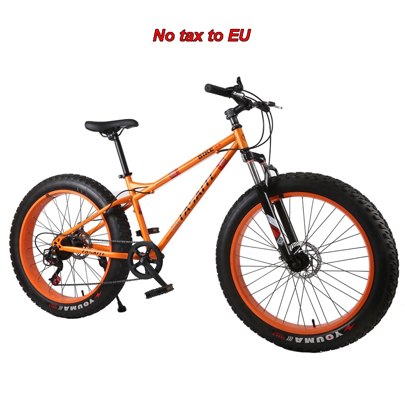 New mountain bike 4.0 fat tire mountain bicycle 24/26 inch high carbon Steel beach bicycle snow bike