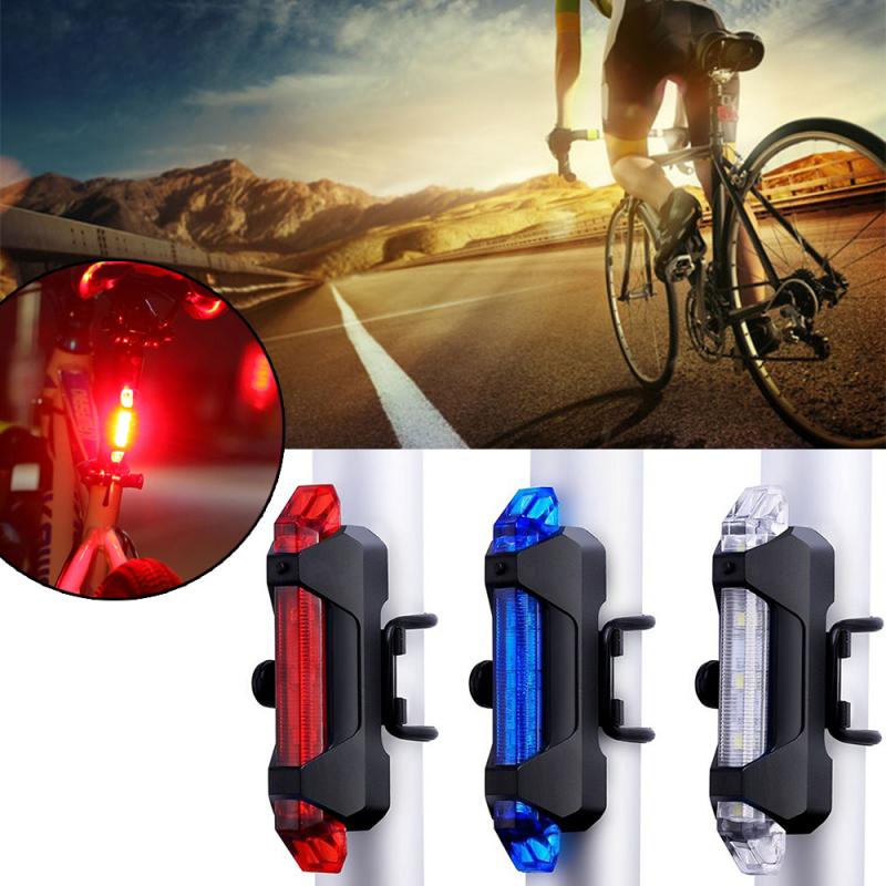 Bike Light Waterproof Rear Tail Light LED USB Rechargeable Mountain Bike Cycling Light Taillamp Safety Warning Light