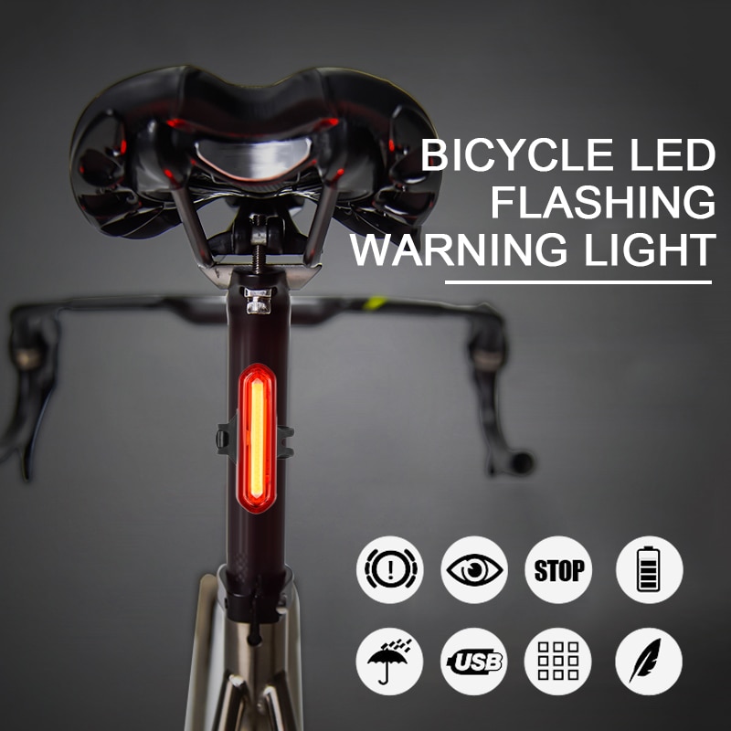 120 Lumens Bicycle Rear Light USB Rechargeable Cycling LED Tail Light Waterproof MTB Road Bike Tail Light Bicycle Accessories