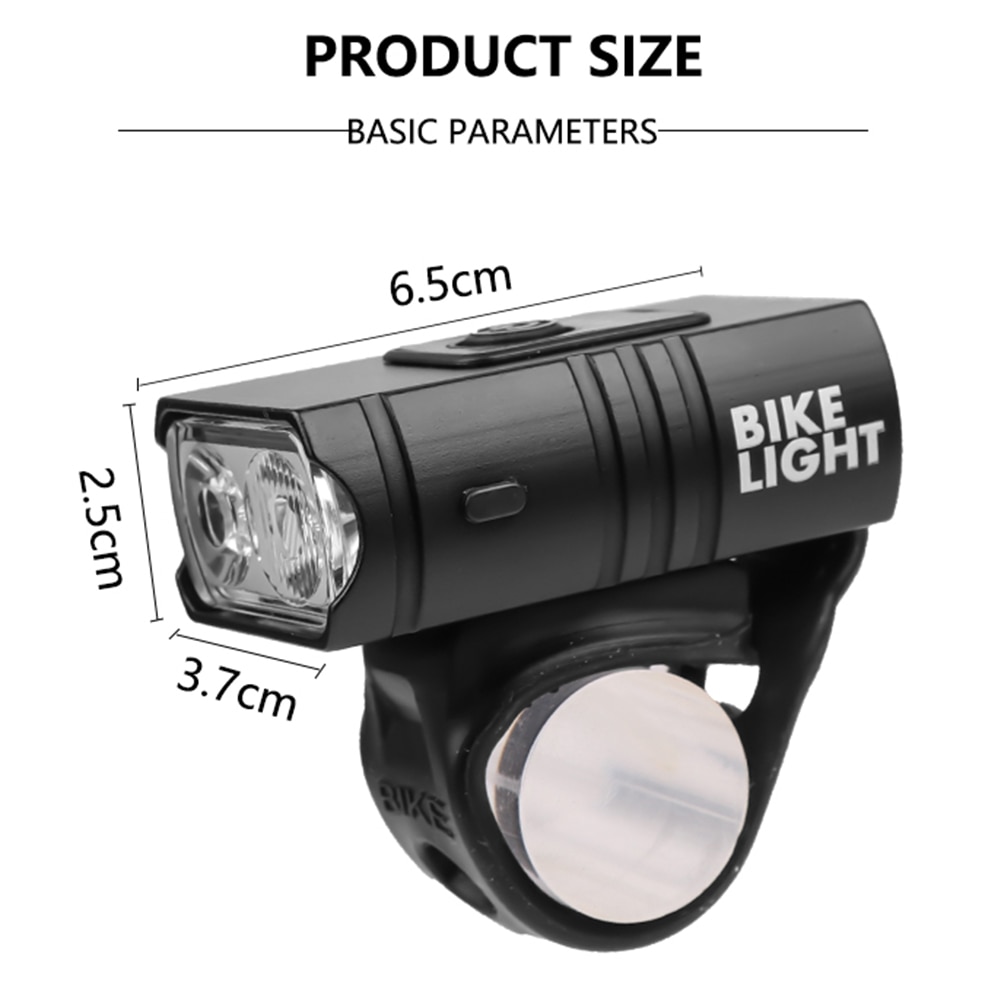 T6 LED Bike Front Light usb Rechargeable Bicycle Lights MTB Mountain Road Bicycle Flashlight 6 Modes Headlight Cycling Equipment