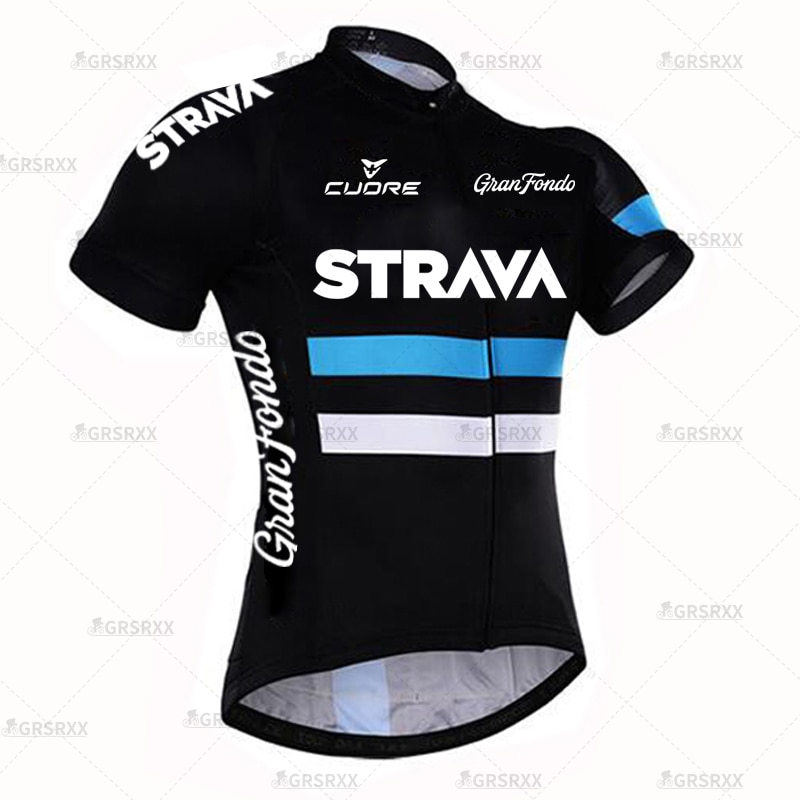 STRAVA Cycling Jersey 2021 New Pro Bicycle Team MTB Downhill Shirts Males' Short Sleeve Bike Wear Summer Premium Bicycle Jersey