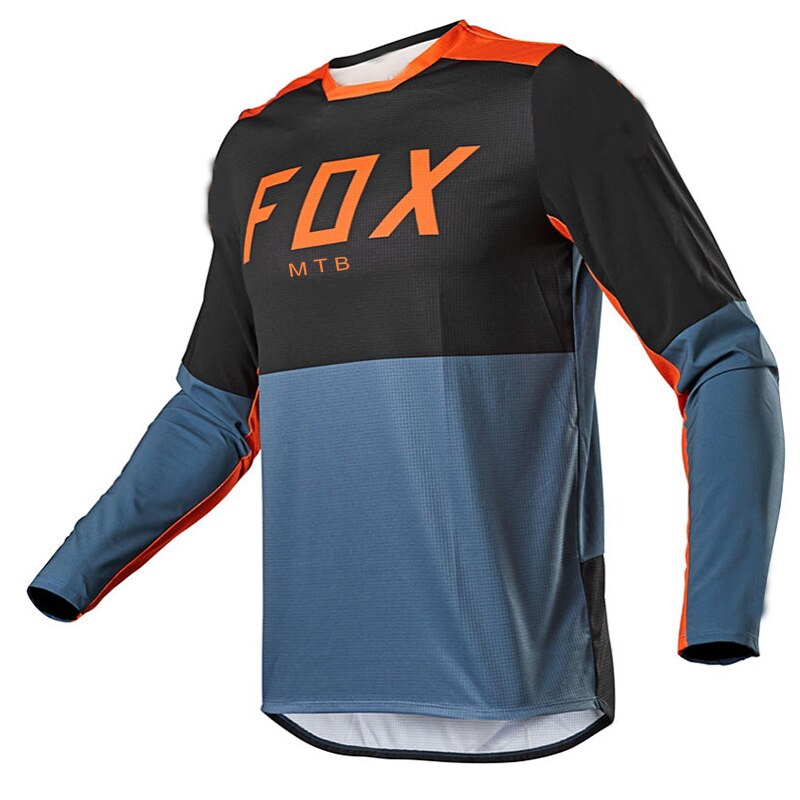 2021 Pro Team Mens MTB Jersey Downhill Shirt Breathable FOXMTB Long Sleeve Bicycle Top Motocross Maillot Mountain Bike Clothing