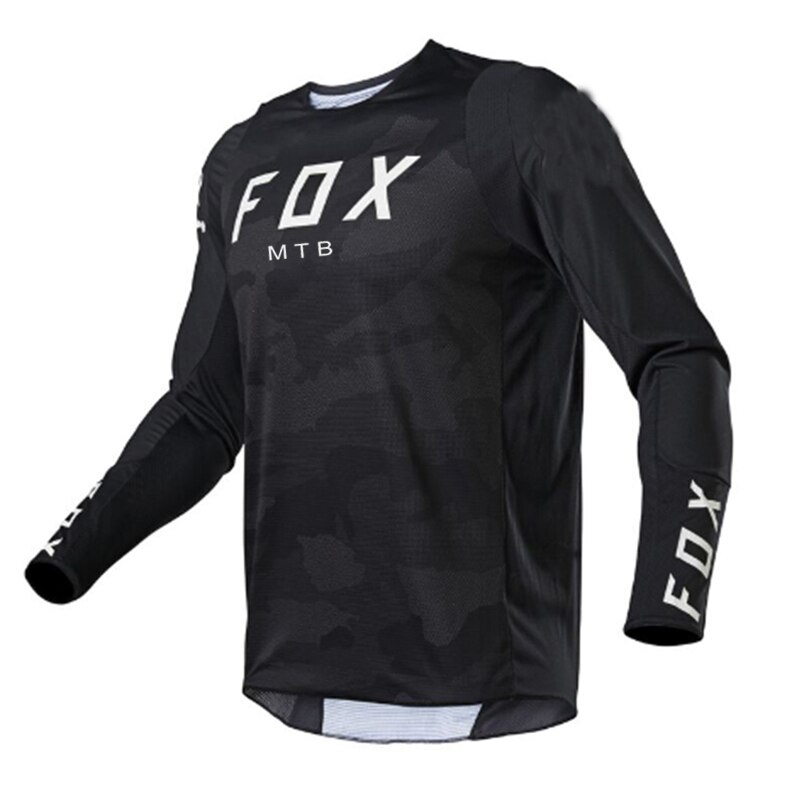 2021 Pro Team Mens MTB Jersey Downhill Shirt Breathable FOXMTB Long Sleeve Bicycle Top Motocross Maillot Mountain Bike Clothing