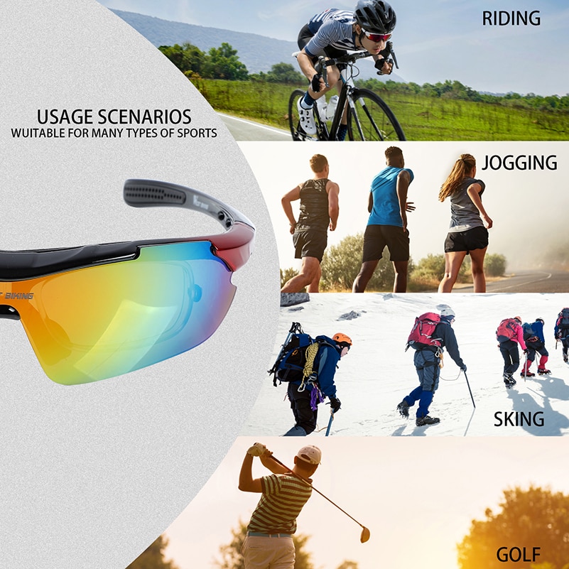 Dropshopping Cycling Polarized Eyewear Glasses Bicycle Sunglasses MTB Road Bike Men Women 5 Lenses Glasses Cycling Equipment