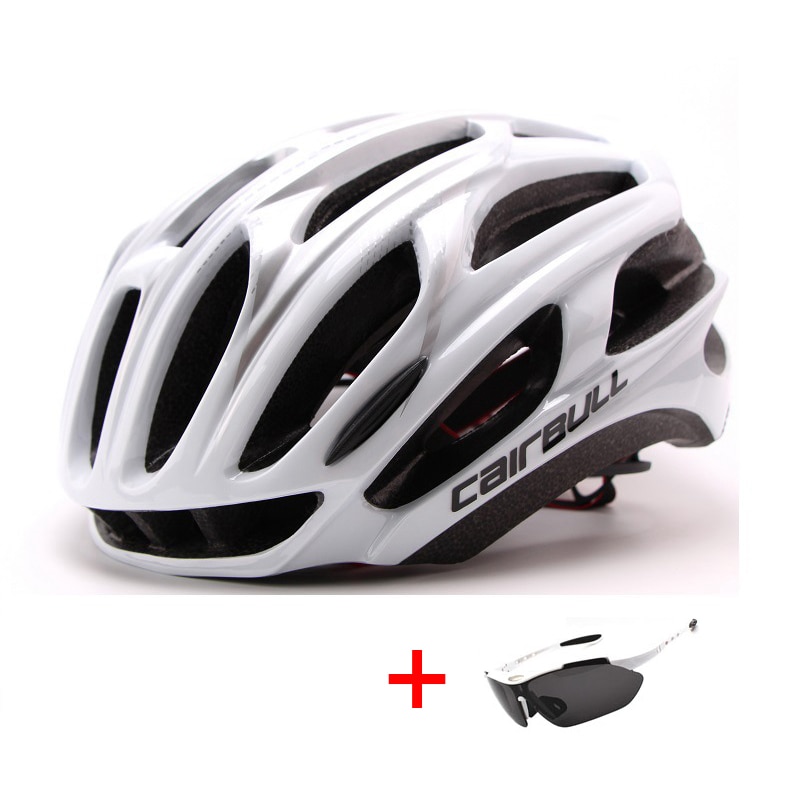 Ultralight Racing Cycling Helmet with Sunglasses Intergrally-molded MTB Bicycle Helmet Outdoor Sports Mountain Road Bike Helmet