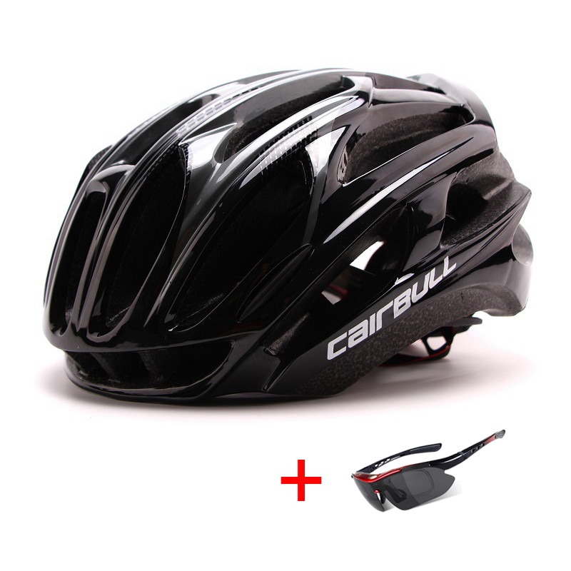 Ultralight Racing Cycling Helmet with Sunglasses Intergrally-molded MTB Bicycle Helmet Outdoor Sports Mountain Road Bike Helmet