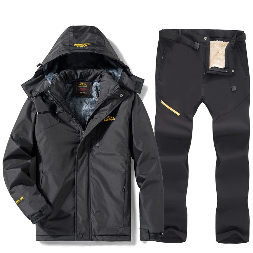 New Ski Suit For Men Snow Skiing and Snowboarding Sets Warm Waterproof Windproof Snowboard Fleece Jacket pants Men's Winter Suit
