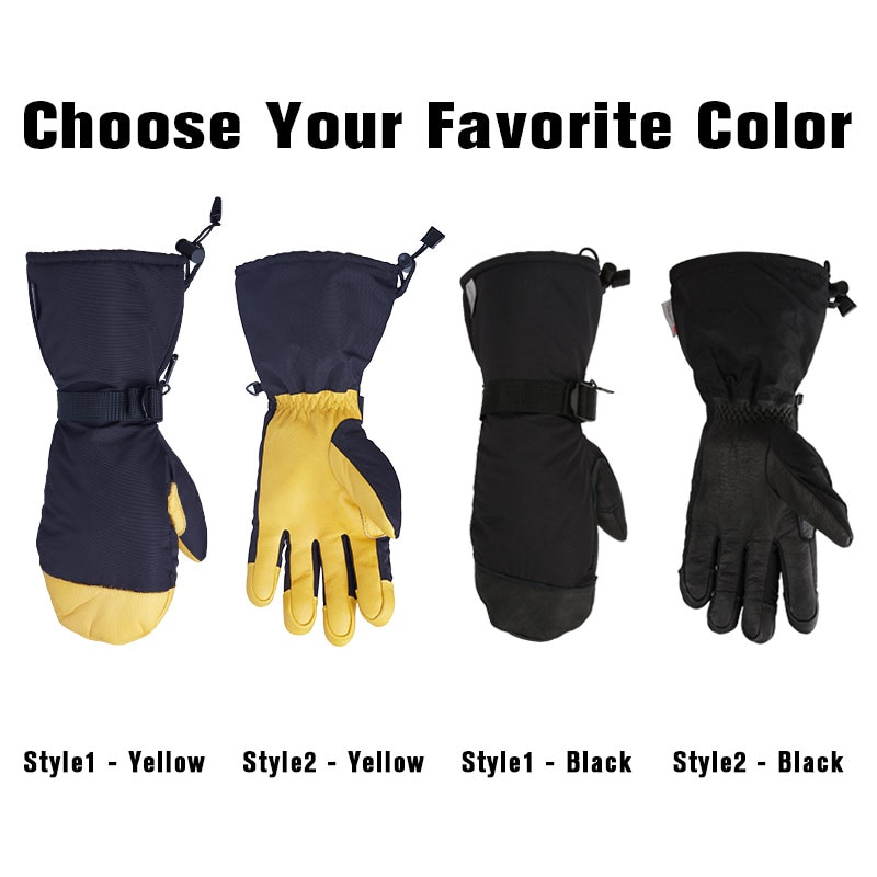 Ski Gloves Winter Snowboard Snowmobile Skiing Sports Motorcycle Riding Windproof Waterproof Warm Gloves For Men Woman