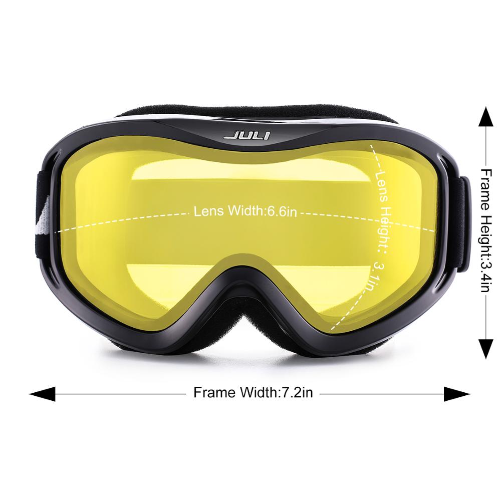 Ski Goggles,Winter Snow Sports with Anti-fog Double Lens ski mask glasses skiing men women snow goggles