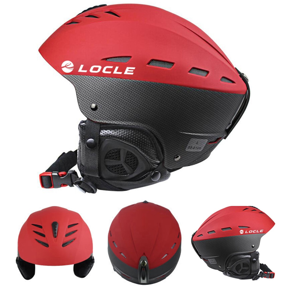 LOCLE Professional Skiing Helmet ABS+EPS CE Certification Ski Helmet Snow Skating Snowboard Skateboard Helmet Size 55-61cm