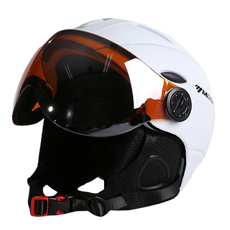 MOON Skiing Helmet Winter Outdoor Sports Men Women Ski Helmets Skiing Snowboard Snow Skateboard Helmet With Goggles Glasse Visor
