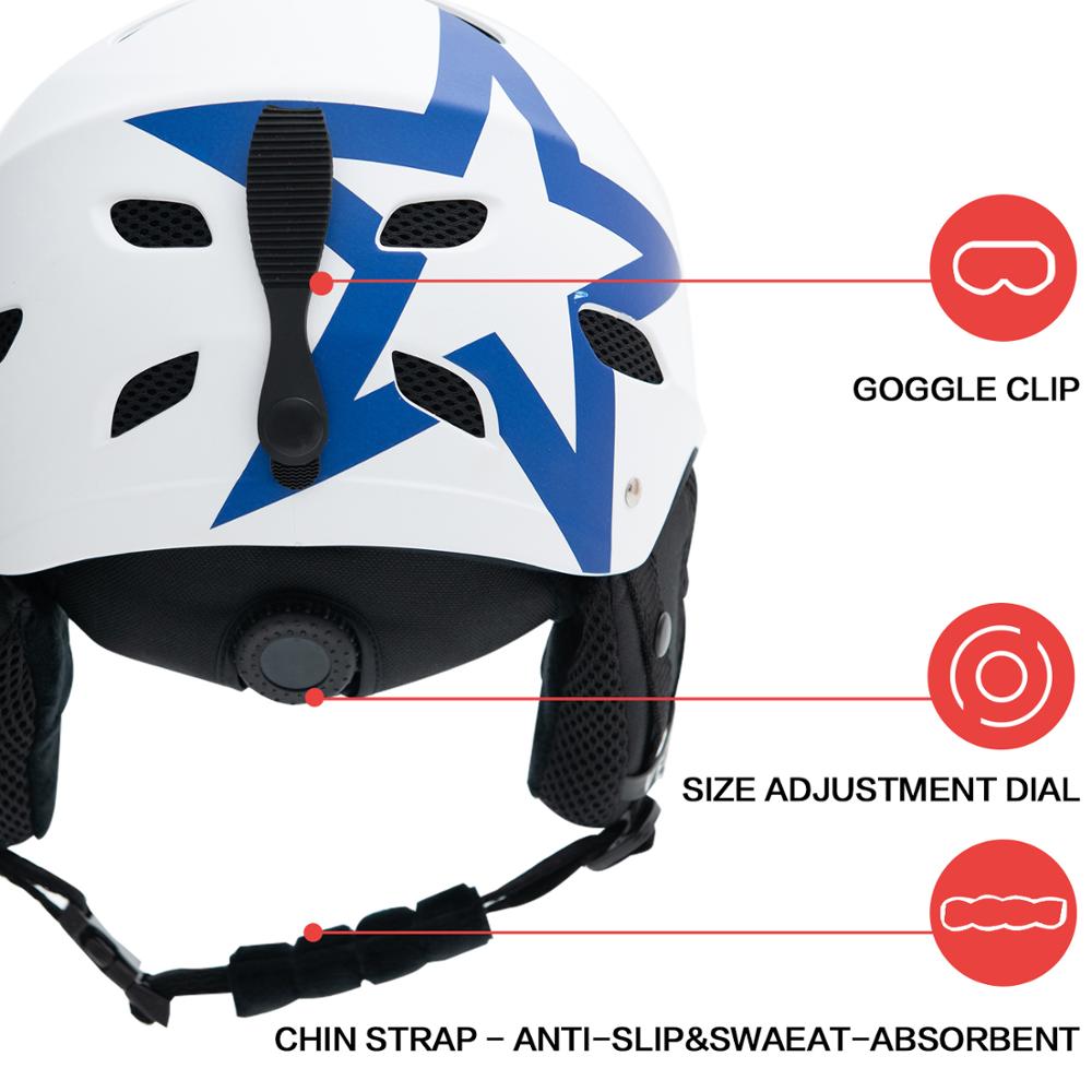 VECTOR Man Women Snowboard Snowmobile Ski Helmet CE Certification Adult Windproof Skating Skateboard Snow Sports Cycling Helmets