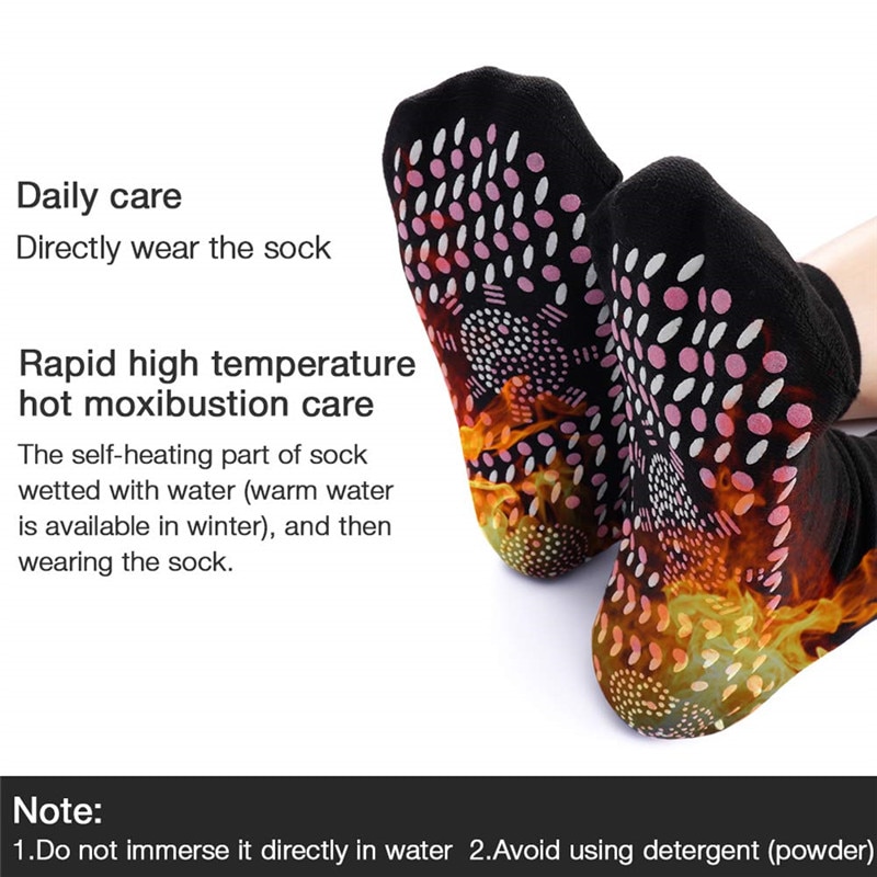 Self Heating Magnetic Socks Tourmaline Therapy Magnetic Socks Breathable Massage Warm Foot Socks Sports Winter Outdoor Skiing