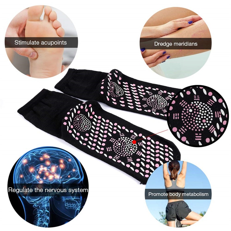 Self Heating Magnetic Socks Tourmaline Therapy Magnetic Socks Breathable Massage Warm Foot Socks Sports Winter Outdoor Skiing