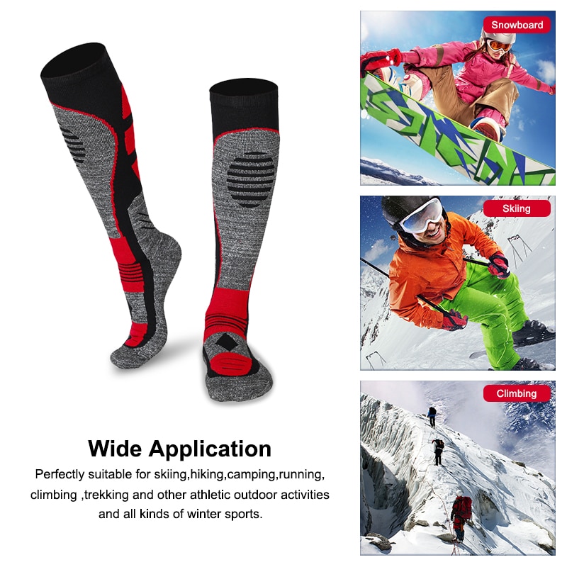 Ski Socks Winter Thermal Thicken Long Ski Sock Outdoor Sports Keep Warm Cycling Running Hiking Skiing Socks For Man