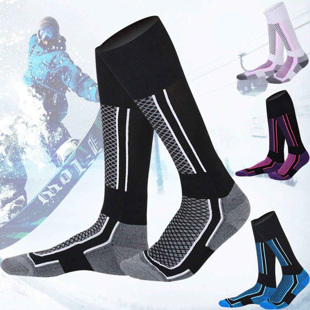 2020 Ski Socks Thick Cotton Sports Snowboard Cycling Skiing Soccer Socks Men Women Moisture Absorption High Elastic Thermosocks
