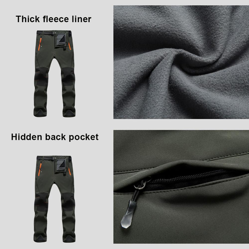 Windproof Large Size Trousers Outdoor Sports Climbing Thicken Warm Winter Ski Long Pants For Women Men