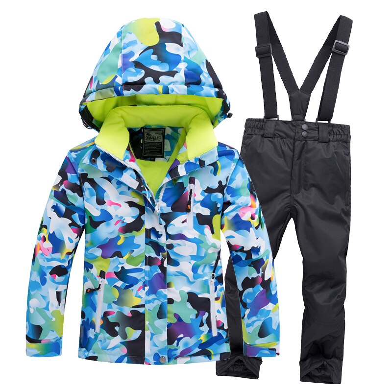 2019 Hot Sale Brand Boys/Girls Ski Suit Waterproof Pants+Jacket Set Winter Sports Thickened Clothes Children's Ski Suits -30