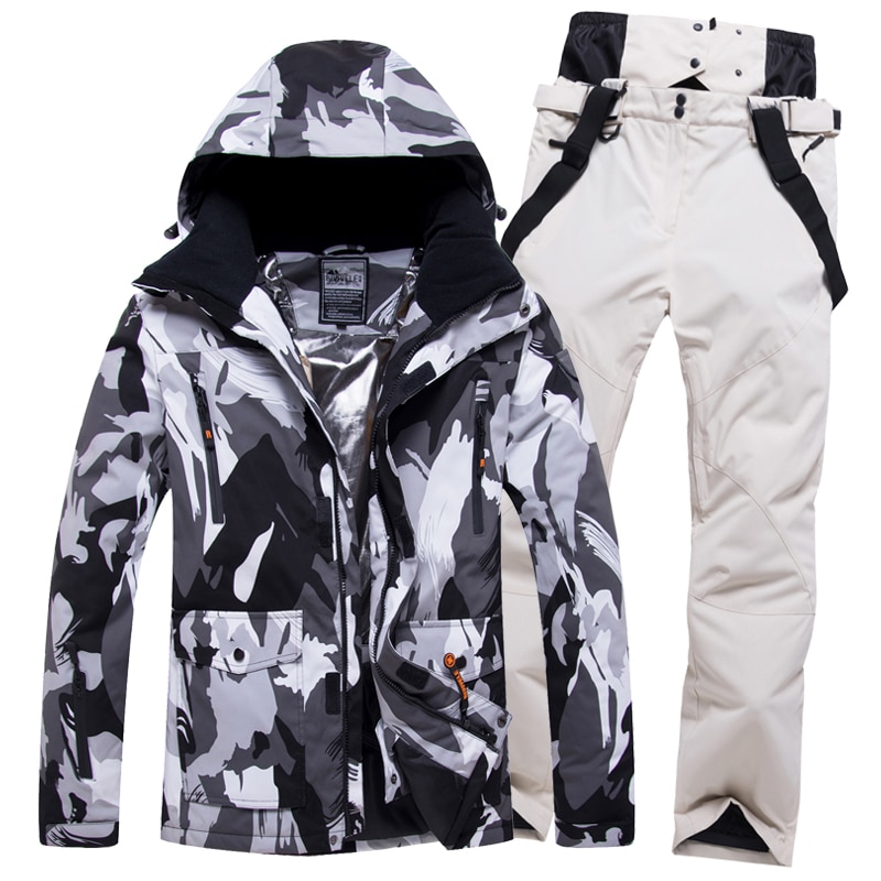 Ski Suit Men Winter Warm Windproof Waterproof Outdoor Sports Snow Jackets and Pants Hot Ski Equipment Snowboard Jacket Men