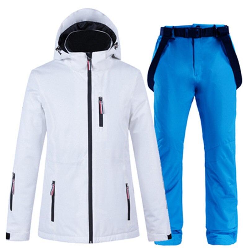 Winter ski Suit Men And Women Windproof Waterproof Ski Set Thickened Warm Couple Snowboarding Ski Jacket Pants Two Piece Suit