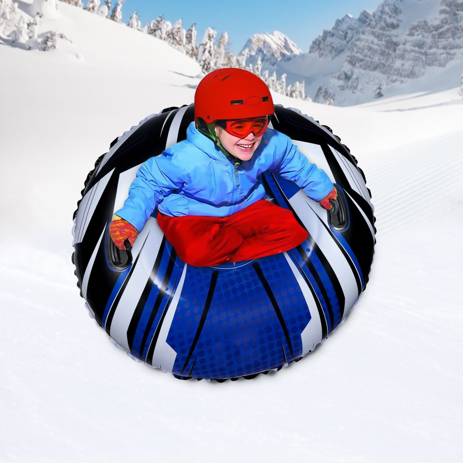 Skiing Snow Tube Tubing Heavy Winter Inflatable Ski Circle Children Adult Ski Ring Skiing Thickened Float Sled For Children