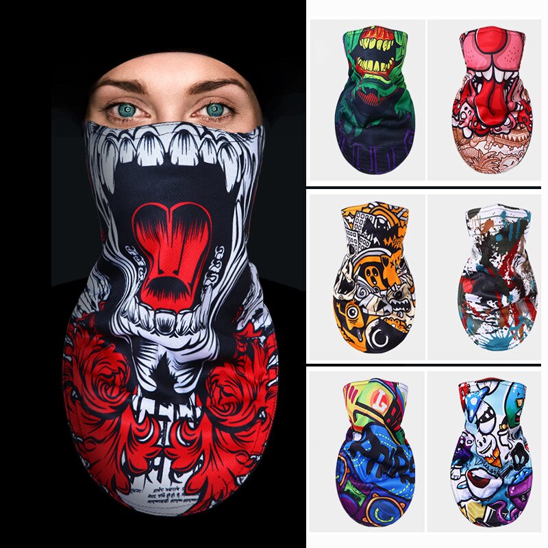 Windproof Keep Warm Ski Mask Bib Winter Cold-proof Motorcycle Cycling Mask Thicken Fleece Thermal Breathable Outdoor Sports Bib